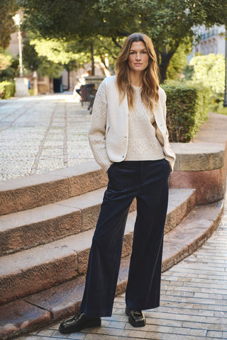 Part Two Clarissi Corduroy Trousers, Dark Navy