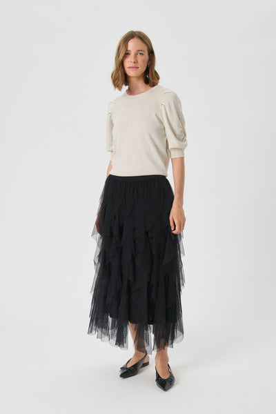 Part Two Svanhild Skirt, Black Tulle