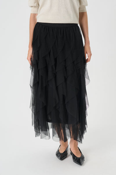 Part Two Svanhild Skirt, Black Tulle