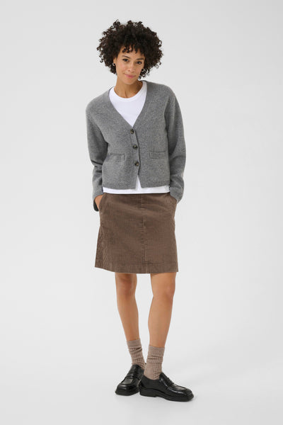 Part Two Sveva Cardigan, Grey Melange