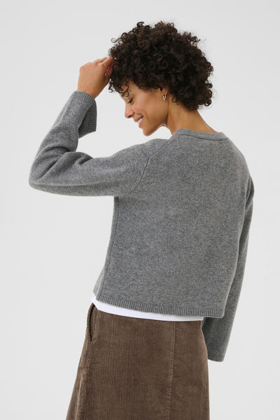 Part Two Sveva Cardigan, Grey Melange