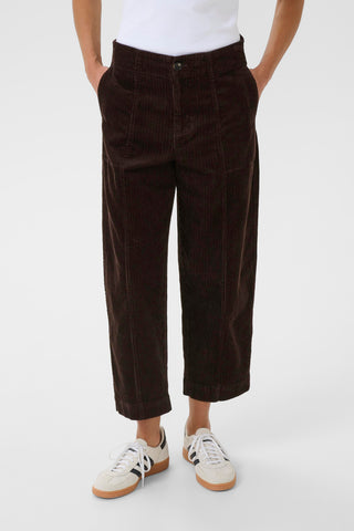 Part Two Netta Corduroy Trousers, Dark Chocolate Brown