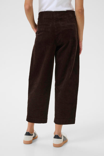 Part Two Netta Corduroy Trousers, Dark Chocolate Brown