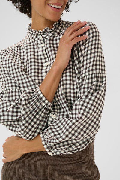 Part Two Samilla Shirt, Garnache Mini Check