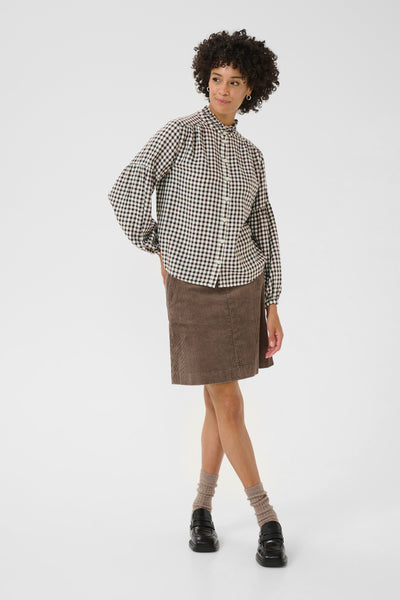 Part Two Samilla Shirt, Garnache Mini Check