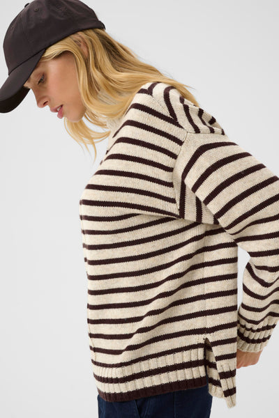 Part Two Lilye Knitwear, French Oak and Ganache Stripe