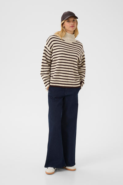 Part Two Lilye Knitwear, French Oak and Ganache Stripe