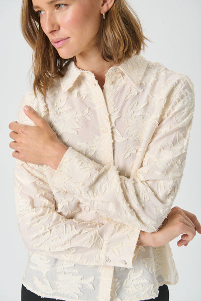 Part Two Vilya Shirt, Cream Embossed