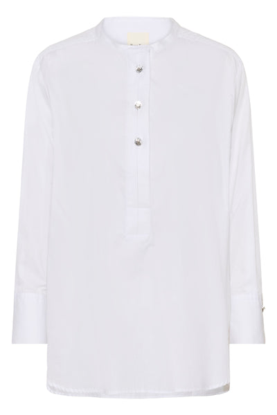 Part Two Vildana Long Cotton Shirt, Bright White