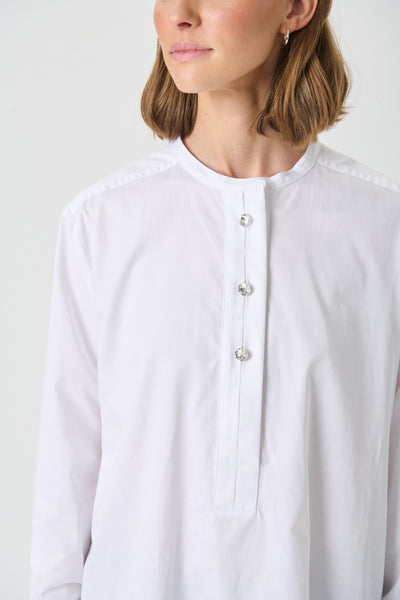Part Two Vildana Long Cotton Shirt, Bright White