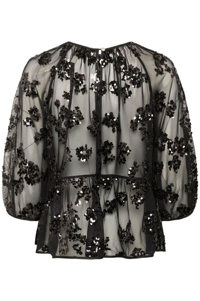 Part Two Vivan Sequin Top, Black