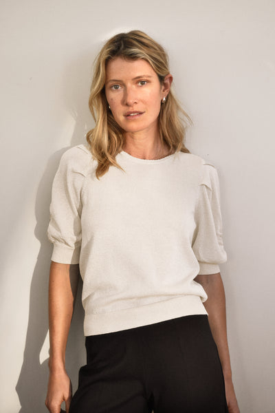 Part Two Varaia Knitwear, Whitecap Grey Lurex