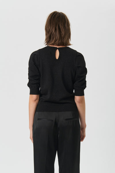 Part Two Varaia Knitwear, Black Lurex