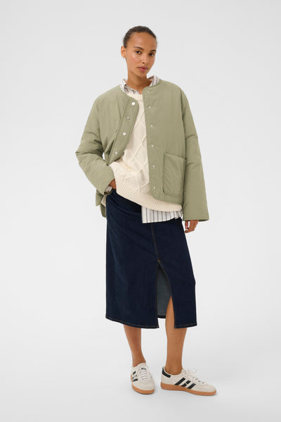 Part Two Yamina Jacket, Vetiver Green - Flax In Bloom