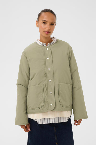 Part Two Yamina Jacket, Vetiver Green - Flax In Bloom