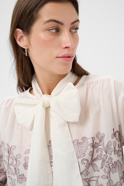 Part Two Yanina Blouse, Fig Embroidery
