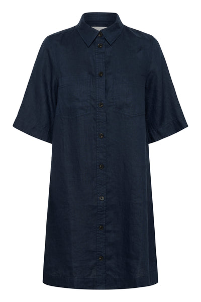 Part Two Sardiae Linen Dress,  After Midnight