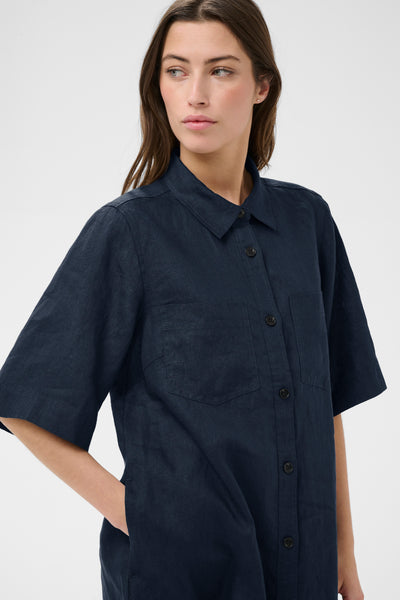 Part Two Sardiae Linen Dress,  After Midnight