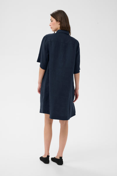 Part Two Sardiae Linen Dress,  After Midnight