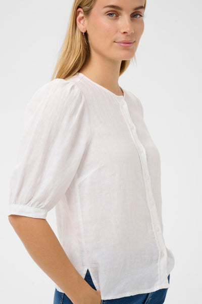 Part Two Azra Linen Blouse, Bright White