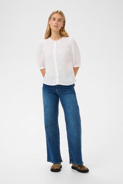 Part Two Azra Linen Blouse, Bright White