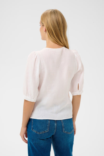 Part Two Azra Linen Blouse, Bright White