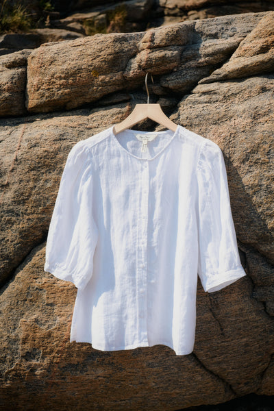 Part Two Azra Linen Blouse, Bright White