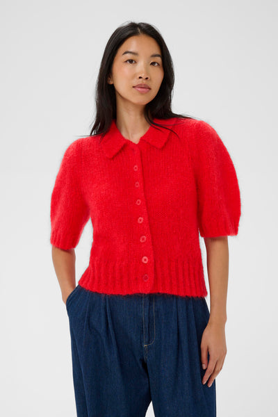 Part Two Vernoni Cardigan, Poppy Red