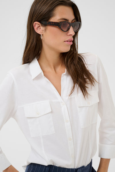Part Two Anise Cotton Shirt, Bright White