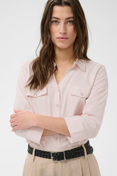 Part Two Anise Cotton Shirt, Mauve Chalk