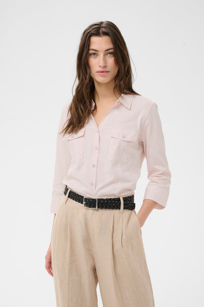 Part Two Anise Cotton Shirt, Mauve Chalk
