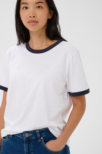 Part Two Angelita T-Shirt, White/After Midnight