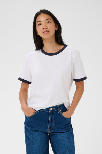 Part Two Angelita T-Shirt, White/After Midnight