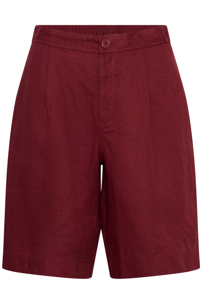 Part Two Bernia Linen Shorts, Burnt Russet
