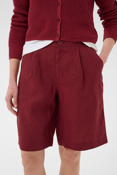 PART TWO Bettina Linen Blend Blouse, Burnt Russet Stripe