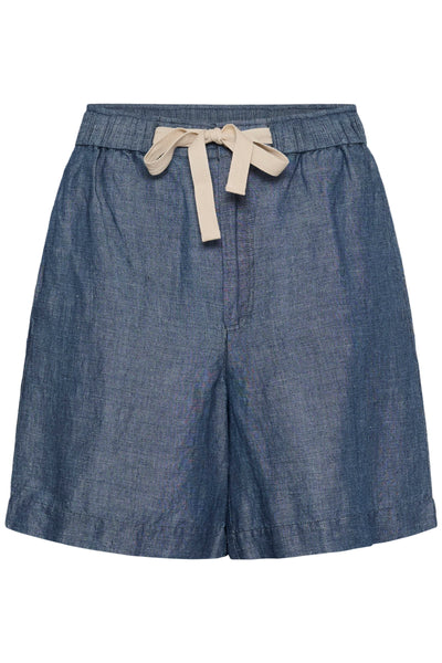 PART TWO Bettie Linen Blend Shorts, Blue Chambray