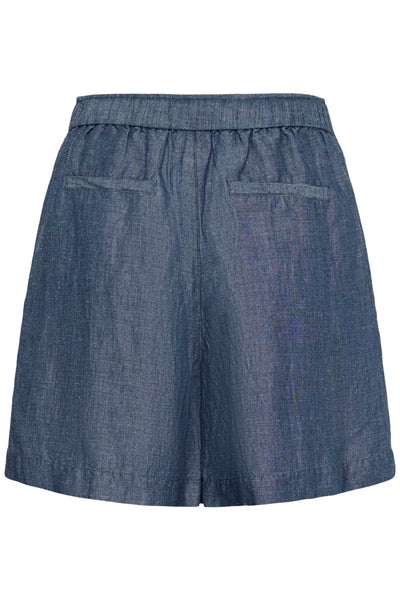 PART TWO Bettie Linen Blend Shorts, Blue Chambray