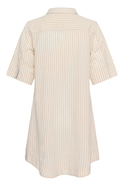 PART TWO Berrit Linen Blend Dress, Neutral Stripe
