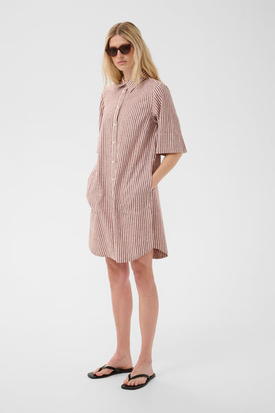 PART TWO Berrit Linen Blend Dress, Neutral Stripe