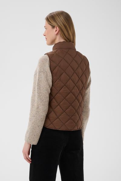 PART TWO Carlota Sleeveless Jacket, Downtown Brown