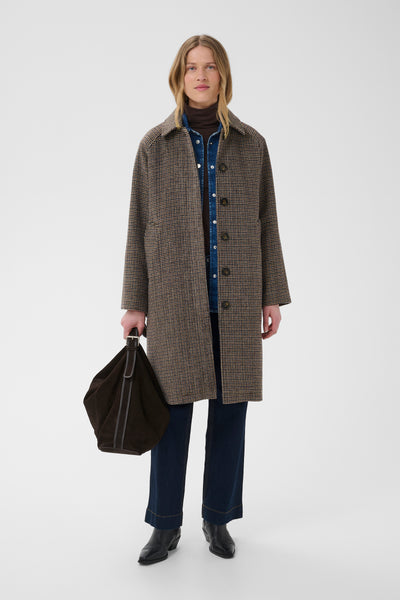 PART TWO Catherin Wool Coat, Small Check