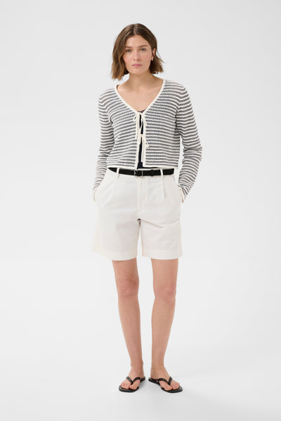 Part Two Rosefina Cotton Cardigan, After Midnight Stripe
