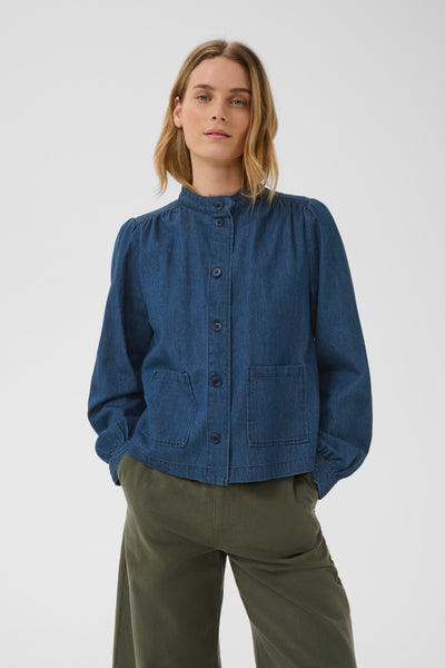 Part Two Danah Denim Jacket, Medium Dark Blue