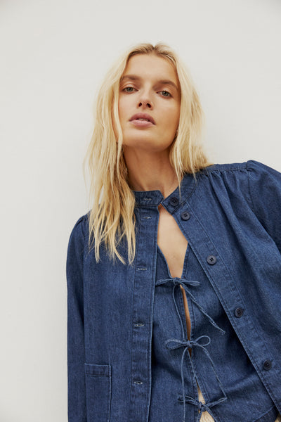 Part Two Danah Denim Jacket, Medium Dark Blue