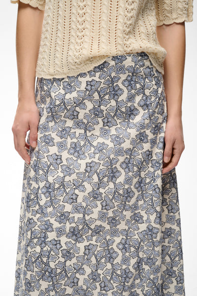 PART TWO Donia Skirt, Dark Navy Leaf