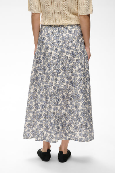 PART TWO Donia Skirt, Dark Navy Leaf
