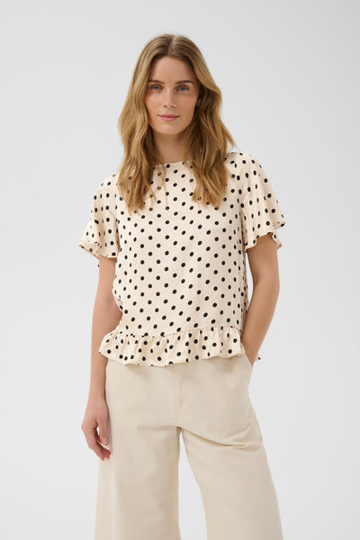 Part Two Dusines Blouse, Black Dot