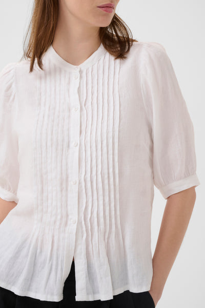 Part Two Alesia Linen Blouse, Bright White