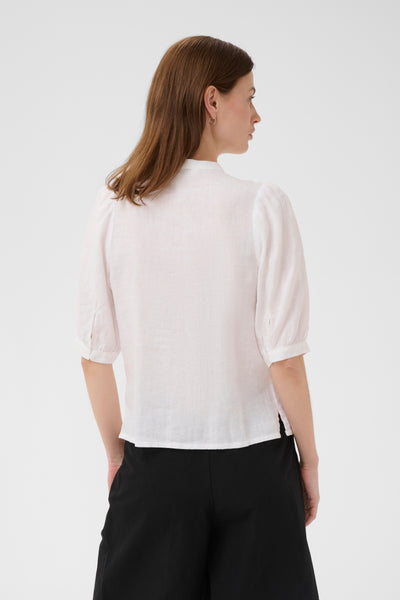 Part Two Alesia Linen Blouse, Bright White