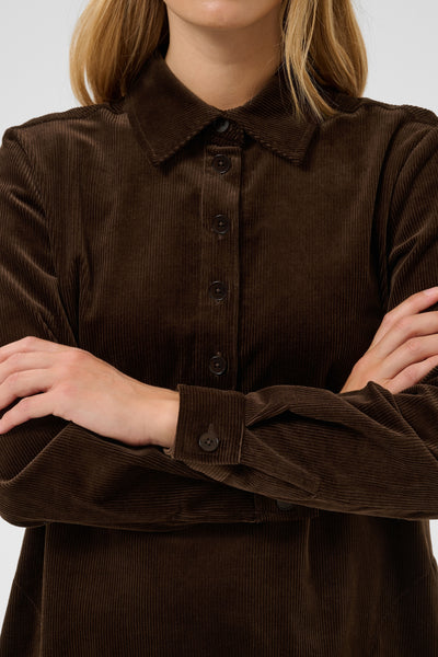 Part Two Corintha Corduroy Dress, Mole Brown